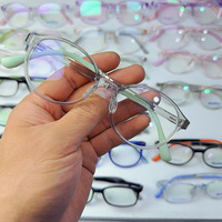 Montures de lunettes carrées à monture complète pour enfants, à prix de gros, avec verres transparents en PC, pour la lecture et la protection des yeux