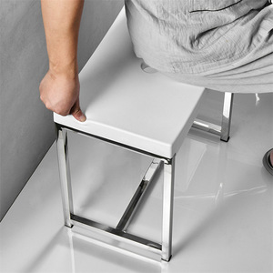 Taburete de ducha Tomato 445x275x425mm de acero inoxidable para baño o entrada - Product Image 1