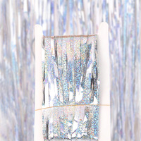 Rideau de pluie en feuille d'aluminium, pour décoration de fête, toile de fond colorée, vente en gros, usine,