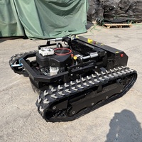 Tondeuse à gazon robotisée hybride sur chenilles TOHO avec télécommande, largeur de coupe de 1200 mm, générateur de 2500 W pour pentes raides