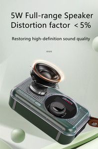 Vofull xách tay FM Receiver 1800mha BT 5.3 gọi điện thoại lưới màn hình <span class=keywords><strong>bluetooth</strong></span> loa với ánh sáng - Product Image 5