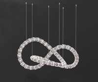 Collier de lustre linéaire moderne de forme ronde ou linéaire en U personnalisé de luxe