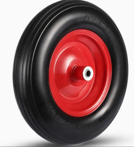 Roues de <span class=keywords><strong>brouette</strong></span> en mousse PU de 16 pouces 4.80/4.00 à 8 roulettes en polyuréthane avec jante en acier pour transpalette, chariot de camping - Product Image 3