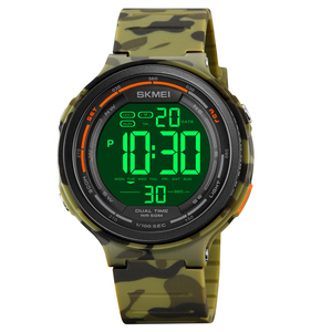 Montre de sport de loisirs <span class=keywords><strong>Skmei</strong></span> <span class=keywords><strong>1841</strong></span> en gros, montre-bracelet tendance, montre numérique à double affichage avec lumière LED, fabriquée en Chine - Product Image 2