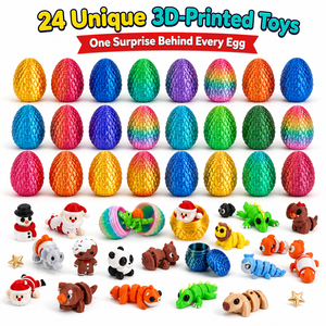 Calendario dell'Avvento di <span class=keywords><strong>Natale</strong></span>, Macchina Gashapon con Uova Sorpresa, Drago Articolato 3D, Scatola Misteriosa con Animali, Giocattoli in Capsule, Set Regalo all'Ingrosso - Product Image 2