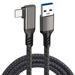 90 度 USB <span class=keywords><strong>3</strong></span>.<span class=keywords><strong>2</strong></span> Gen <span class=keywords><strong>2</strong></span> 数据线 10Gbps USB A 转 USB C 60W 3A Type C 超级快充数据线，适用于相机 Oculus/Quest <span class=keywords><strong>3</strong></span> VR Link - Product Image 6