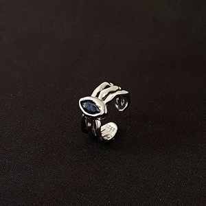 Anillo de Uña de Plata de Ley con Piedra Natural, Estilo Punk Europeo Americano, Creativo, Elegante y Moderno, para Mujer - Product Image 4