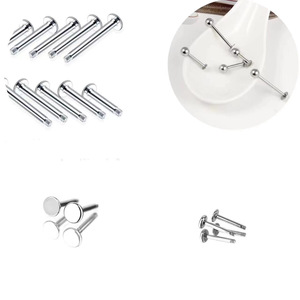 Piercing F136 en alliage de titane à filetage externe, clou à lèvre à fond plat, clou pour cartilage d'oreille G23, accessoire de bijouterie unisexe pour usage quotidien - Product Image 1