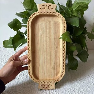 <span class=keywords><strong>Plateau</strong></span> à fruits en bois massif sculpté rectangulaire, <span class=keywords><strong>plateau</strong></span> de service à pain, <span class=keywords><strong>plateau</strong></span> à bougies sculpté à la main, <span class=keywords><strong>plateau</strong></span> de barbecue et boîte à bijoux - Product Image 4