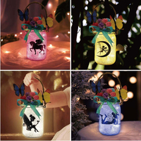 Décoration personnalisée artisanat veilleuse fée lanterne bricolage pot artisanat Kit d'artisanat pour enfants bricolage faire votre propre fée lumière LED lampe