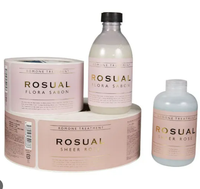 Logo imprimé adhésif vinyle étiquettes étanche feuille d'or BOPP cosmétique clair étiquettes résistant à l'huile autocollants transparents