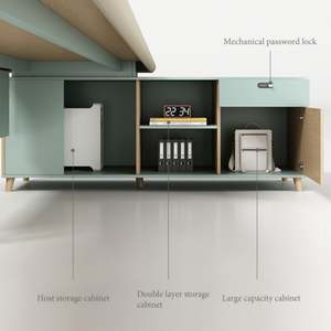 Escritorio ejecutivo moderno de aluminio de melamina para Jefe o gerente, muebles para el hogar para oficinas y villas, suministro al por mayor de fábrica - Product Image 3