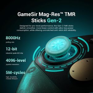 GameSir G7 Pro 8K คอนโทรลเลอร์ไร้สายสำหรับพีซี รุ่น AimLabs Edition อัตราการส่งข้อมูล 8000Hz แบบมีสายและไร้สาย 2.4G จอยสติ๊ก TMR ป้องกันการเลื่อนหลุดแบบ Hall - Product Image 3