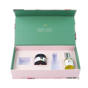 Boîte d'emballage magnétique en carton pour flacon cosmétique, ensemble de boîtes de rangement cosmétiques en papier personnalisées, maquillage - Product Image 1