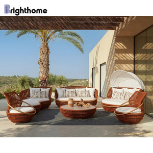 Muebles de Jardín de Aluminio de Lujo, Tumbona, Conjunto de Patio, Resistente al Agua, Mimbre Sintético, para Exteriores, Bp-8609, Tela Impermeable - Product Image 2