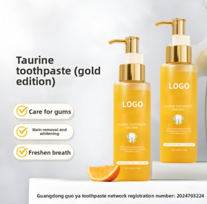 Taurine Adult <strong>Toothpaste</strong> - Fresh Breath, Teeth Whitening &amp; Stain Removal, Press-Type Dispenser, <strong>Gold</strong> Edition Bottle--OEM - Product Image 2