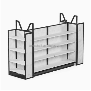 Thiết bị giá kệ Gondola Kim Loại hiển thị cửa hàng tạp hóa Kệ sử dụng mua sắm siêu thị kệ giá - Product Image 1