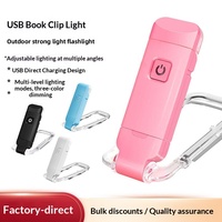Lámpara de Mesa Plegable con Clip y Protección Ocular, con Control de Botón de Encendido USB, Lámpara de Noche Portátil, Lámpara de Lectura para Estudiantes