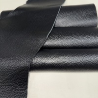 Cuir véritable naturel de haute qualité, texture litchi noire, 1,3 mm, vente en gros, pour meubles haut de gamme, canapé, literie, chaise, rembourrage