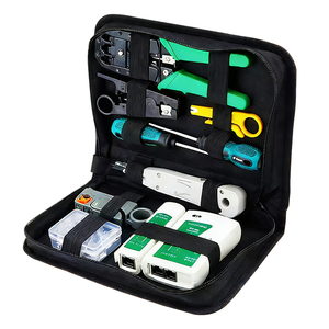 Kit de Herramientas de Red con Pinza RJ45, Pelacables, Comprobador de Cables y Juego de Destornilladores para Instalación de Ethernet FTTH y Telecomunicaciones - Product Image 1