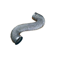 Tuyau flexible en aluminium double couche DN110 de 2 mètres de long pour fumée d'huile, conduit d'air en aluminium, gaine de fumée d'huile