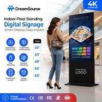 Kiosco Comercial con Pantalla Táctil de 43, 49, 55 y 65 Pulgadas, Pantallas Digitales LCD 4K, Android 14, Señalización Digital de Pie para Tiendas Minoristas