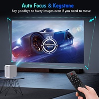 Proyector LCD Inteligente LED CR32 1080P 4K Ready, 650ANSI, Enfoque Automático, Android, WiFi 2.4G/5G, Altavoces de 10W, 2G RAM, para Uso Comercial y Doméstico