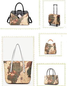 Cuir artificiel en PVC <span class=keywords><strong>V364</strong></span> Vintage World Map adapté aux sacs, sacs à main, ceintures et chaussures - Product Image 6