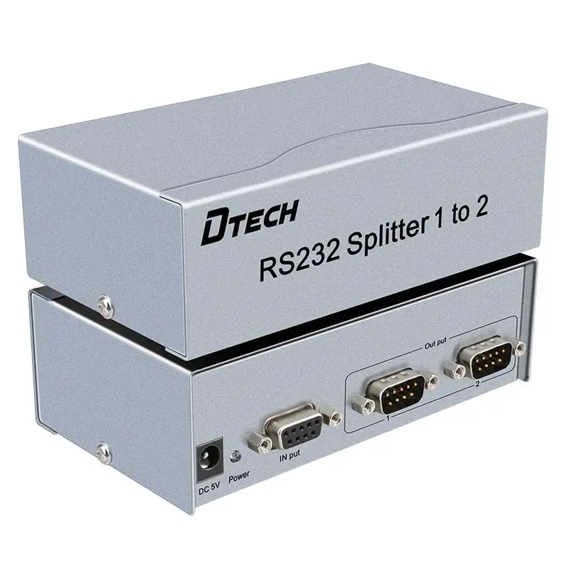 Dtech Sinyal Video HD Audio Profesional RS232 Splitter 1 Ke 2 HDMI RS232 Pemisah Audio Rumah Lainnya