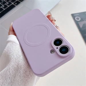 Funda Móvil Magnética de Silicona Líquida Original para <span class=keywords><strong>iPhone</strong></span> 16 Pro <span class=keywords><strong>Max</strong></span> 15 14Plus 13 12 11 XR <span class=keywords><strong>XS</strong></span> Funda Protectora Suave Carga Inalámbrica - Product Image 2