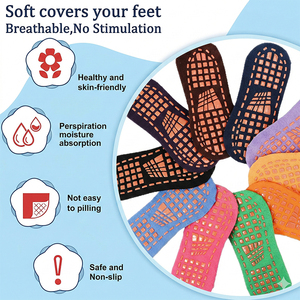 جوارب مانعة للانزلاق مخصصة للمنتزهات مع قبضات للأطفال الصغار والرضع - Product Image 3