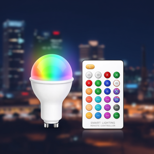 Lampadina LED GU10 5W RGBW con telecomando per illuminazione intelligente - Product Image 3