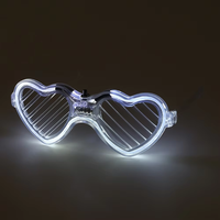 Stores de fenêtre en forme de cœur LED, verres à lumière froide, plastique, néon, luminescence multicolore, luminescence dans le noir, fête, événement, festival, Noël
