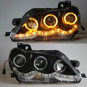 LED פנס לטויוטה רייז 2005-2009 שנה רכב קדמי מנורת הרכבה מלאך עין עם דו קסנון מקרן עדשה עם DRL ערפל מנורה