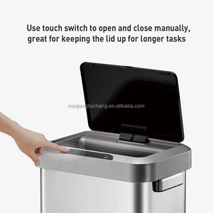 EKO <span class=keywords><strong>Horizon</strong></span> Poubelle à détecteur de mouvement en acier inoxydable brossé de 11.9 gallons, poubelle de cuisine 45 litres - Product Image 3