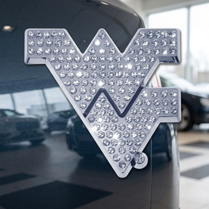 Hanwell 4 X 2inches University <b>Decorative</b> <b>Plate</b> Metal Chrome-plated Vehicle Stickers Crystal Chrome Emblem 2mm Thick Officially - Product Image 2