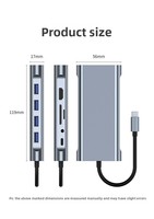 11 in 1 USB C Docking Station 4K VGA RJ45 PD SD TF Audio USB C Hub Laptop Adapter Tersedia Tanpa Minimum Order