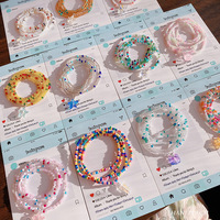 Vente en gros de bracelets porte-bonheur pour couple de créateurs, ensemble de bracelets de couleurs, perles de rocaille en verre et cristal.