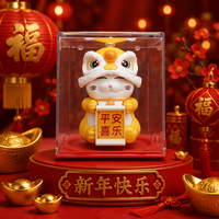 Ornements solaires automatiques Nod Lion Dance Panda Fortune pour cadeaux d'ouverture de magasin décoration de voiture célébrer la fête des pères du nouvel an