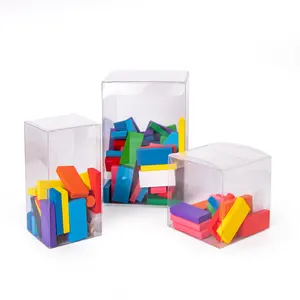 Nuovi set di scatole pieghevoli trasparenti in plastica quadrata e rettangolare