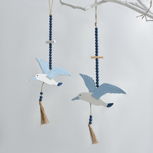 Décoration murale en bois style méditerranéen, pendentif en forme de mouette, décoration d'intérieur, MDF, forme irrégulière, pièce unique - Product Image 3