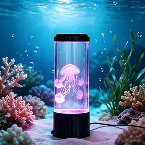LED Jellyfish Lamp <b>USB</b> ABS Remote Control E26/E27 Seven-Color Mood <b>Light</b> Dimmable Creative <b>Night</b> <b>Light</b> Desk Decoration - Product Image 3
