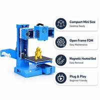Printer 3D Mini K9 Baru, Printer 3D FDM Entry-level, K9 Compact Plug and Play, Magnetic Bed, USB, Kartu TF, Hadiah untuk Pemula dan Anak-anak