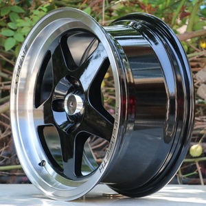 Nouvelles jantes forgées en alliage d'aluminium de 15 pouces 4x100 à 5 branches noires modifiées pour MG3 <span class=keywords><strong>Citron</strong></span> C4 Reina Vios Swift Aveo - Product Image 3