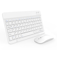 Set Keyboard dan Mouse Mini Bluetooth Ultra Tipis Berkualitas Tinggi yang Dapat Diisi Ulang untuk iPad Air Pro Samsung Tablet PC