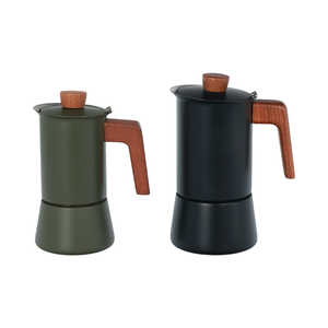 <span class=keywords><strong>Cafetière</strong></span> Moka Commerciale Ergonomique en Bois et Acier Inoxydable 18/<span class=keywords><strong>8</strong></span>, 4 <span class=keywords><strong>Tasses</strong></span>, <span class=keywords><strong>6</strong></span> <span class=keywords><strong>Tasses</strong></span>, <span class=keywords><strong>Cafetière</strong></span> Italienne, Machine à Expresso - Product Image 4