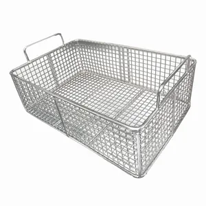 Square Shake Basket Stainless Steel Coating Table Mesh Fried Chicken Coating Powder Fritters Fried Mesh