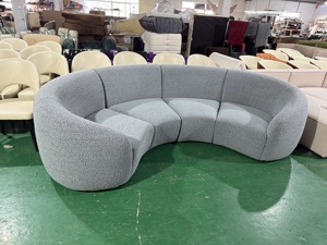 Muebles DISEN, Sofás Curvos en Forma de U, Sofá Moderno de Lujo, Sofá Seccional Italiano de Terciopelo, Sofás Curvos Modulares para Sala de Estar - Product Image 2