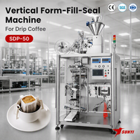 Machine d'emballage de sachets de café filtre 60 sachets/min, purge d'azote, oxygène résiduel <1%, TTO, codage QR, fabricant