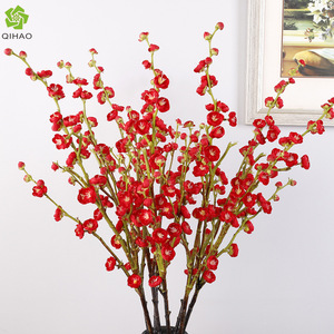 Qihao Artificial <b>Winter</b> Plum Blossoms Red High Simulation For Chinese New Year Wedding <b>Decoration</b> - Product Image 1